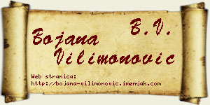 Bojana Vilimonović vizit kartica